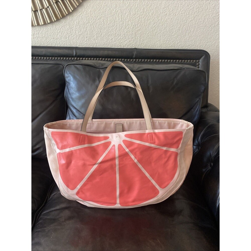 Kate Spade New York Flights of Fancy Pink Grapefruit Tote Bag Purse